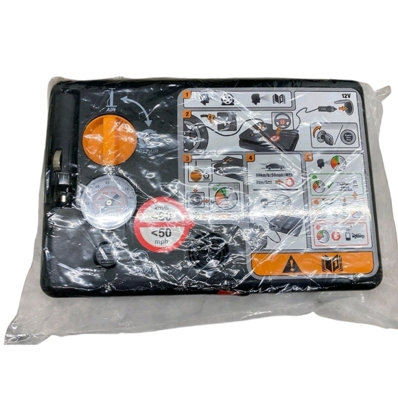 2015-2024 Ford Mustang GT Emergency Tire Inflator Air Pump W/ Foam Tray OEM - Picture 5 of 5